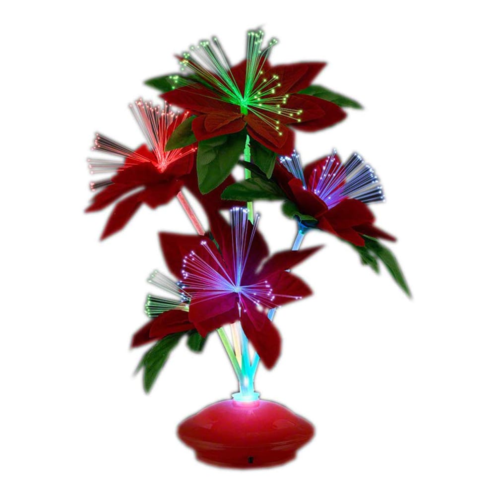 Christmas Fiber Optic Flower Centerpiece